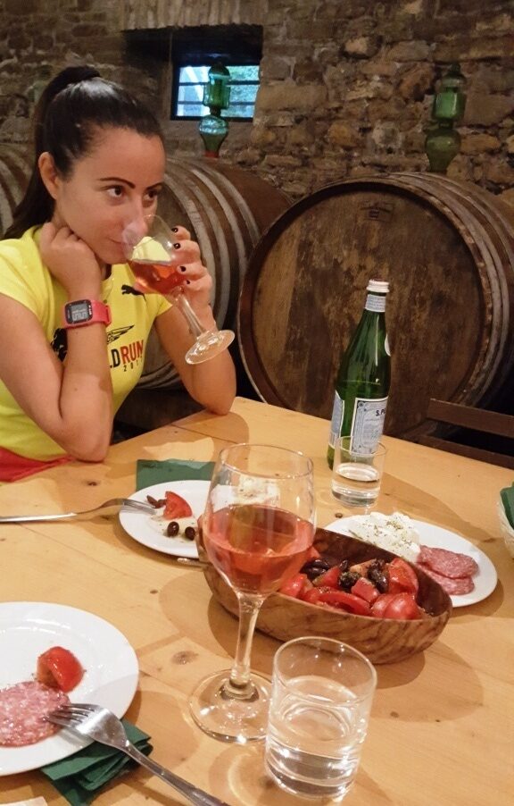 Nelly tasting wine corfu