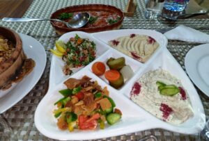 platter with meze