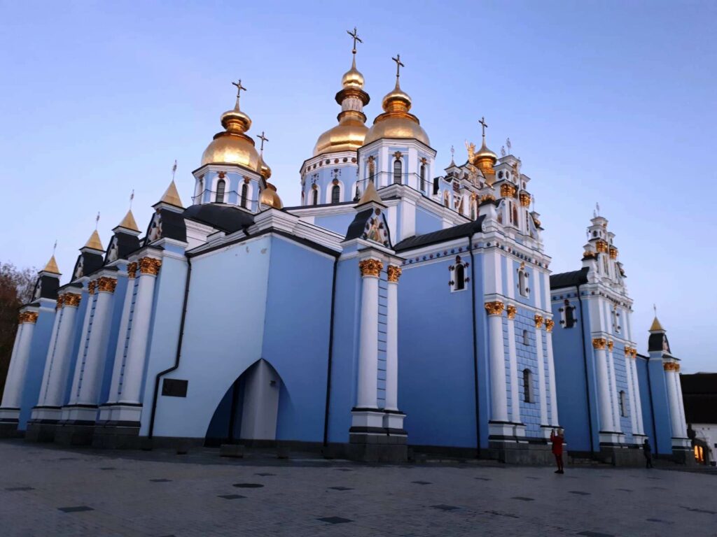 Kiev cathedral blue