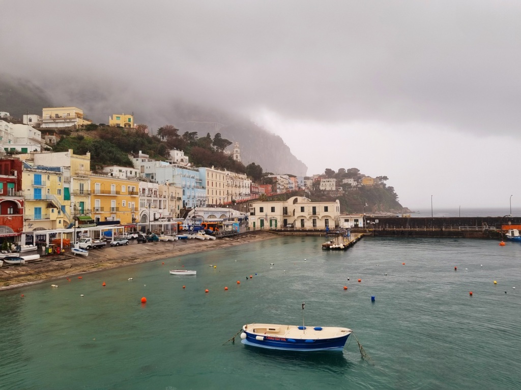 harbor of Capri in bad weather