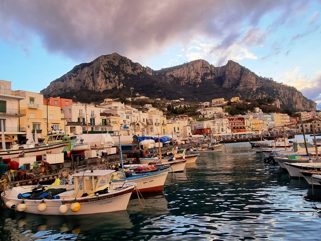 Capri Harbour with boats
