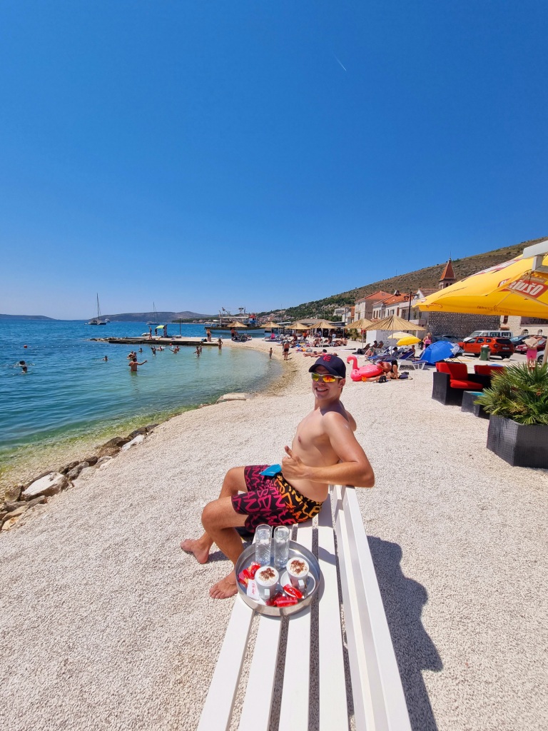 philipp on the beach in trogir